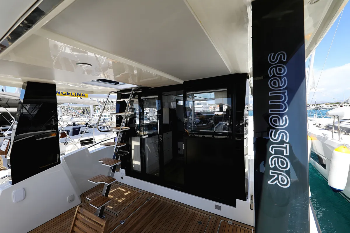 Deck of Good Time, a Cobra Yachts Seamaster 45 yacht at Grad Vodice, Croatia