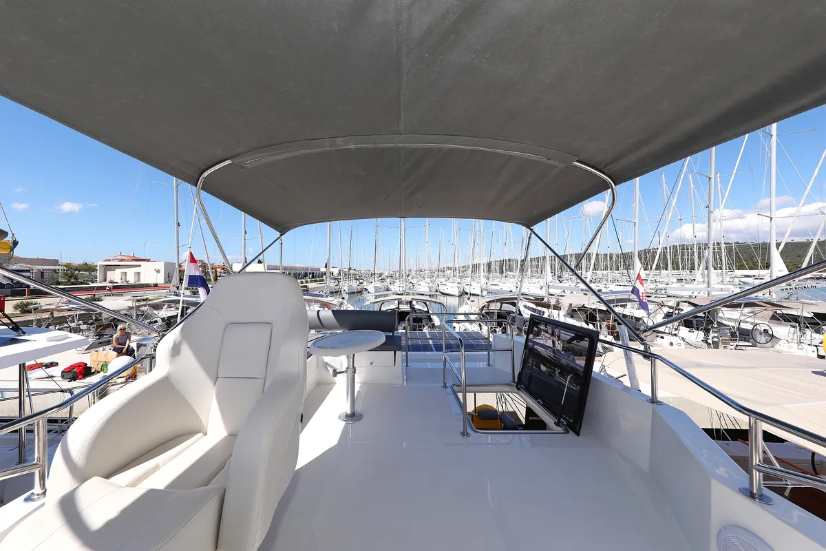 Cockpit of Good Time, a Cobra Yachts Seamaster 45 yacht at Grad Vodice, Croatia
