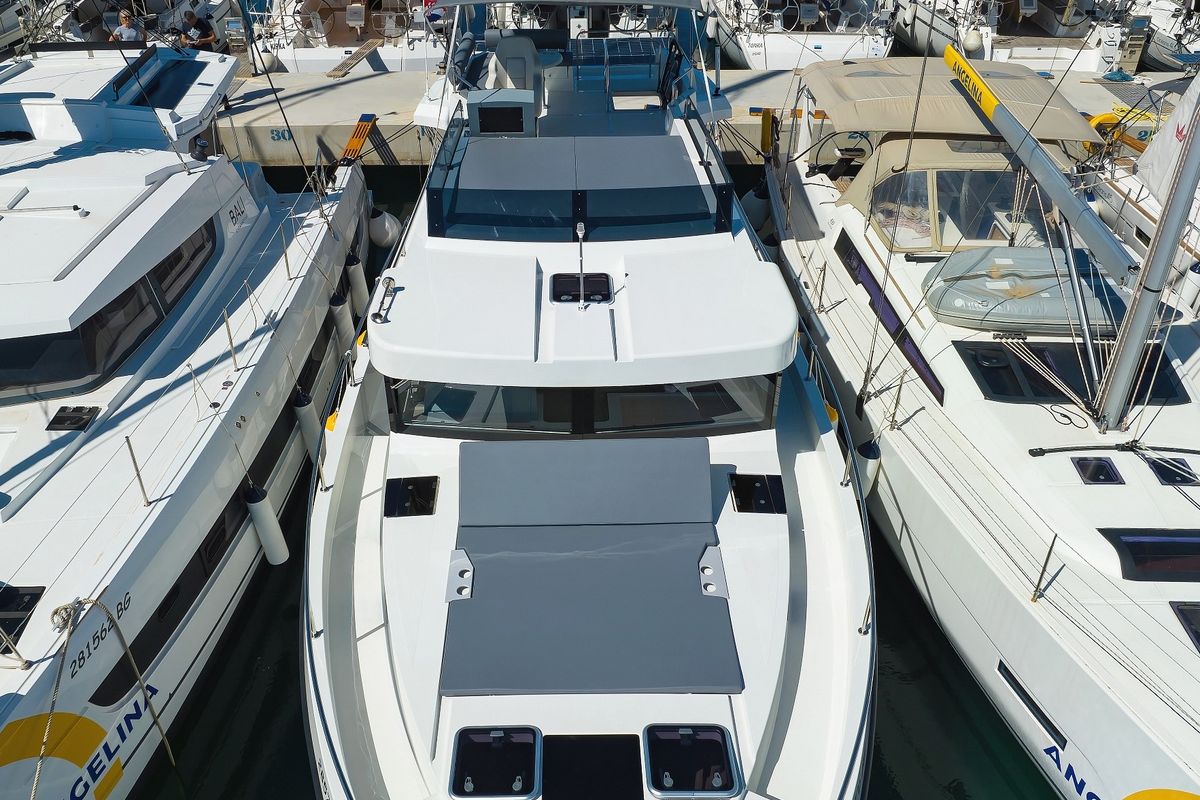 Exterior view of Good Time, a Cobra Yachts Seamaster 45 yacht at Grad Vodice, Croatia