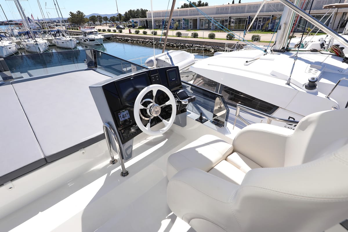 Cockpit of Good Time, a Cobra Yachts Seamaster 45 yacht at Grad Vodice, Croatia