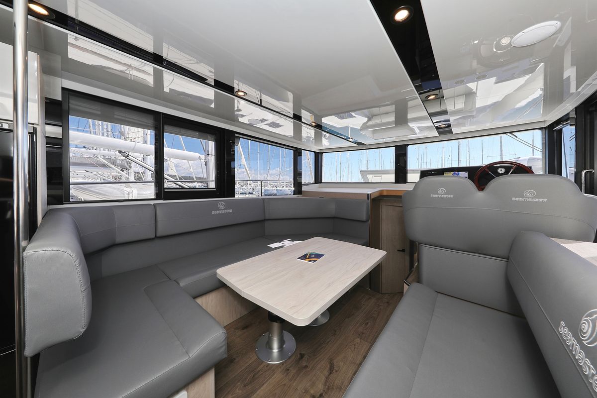 Salon of Good Time, a Cobra Yachts Seamaster 45 yacht at Grad Vodice, Croatia