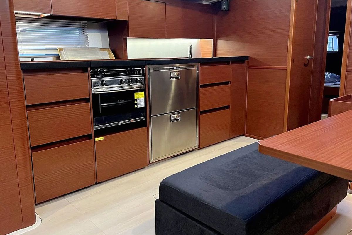 Galley of Neraida, a Hanse Yachts Hanse 508 sailboat at Municipal Unit of Lefkada, Greece