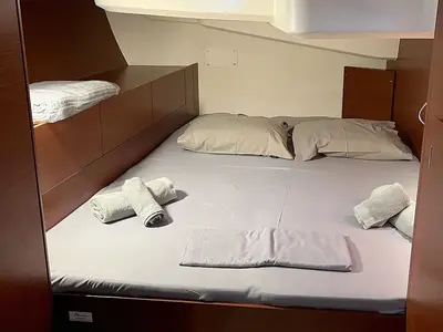 Cabin on Neraida, a Hanse Yachts Hanse 508 sailboat at Municipal Unit of Lefkada, Greece