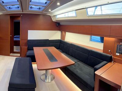 Salon of Neraida, a Hanse Yachts Hanse 508 sailboat at Municipal Unit of Lefkada, Greece