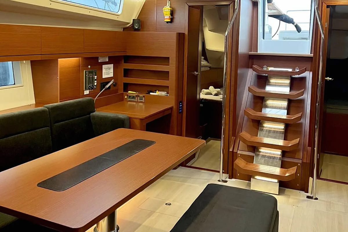 Neraida, a Hanse Yachts Hanse 508 sailboat at Municipal Unit of Lefkada, Greece