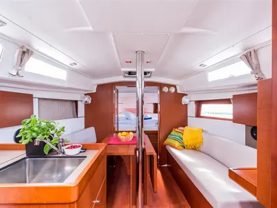 Salon of Bela, a Beneteau Oceanis 35.1 sailboat at Split, Croatia