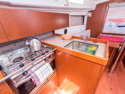 Galley of Bela, a Beneteau Oceanis 35.1 sailboat at Split, Croatia