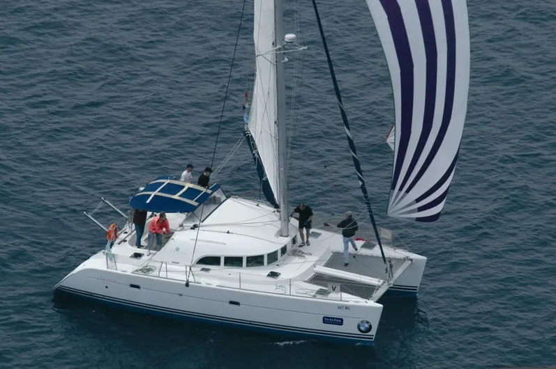 Maestro, a Lagoon 380 catamaran at Municipal Unit of Lefkada, Greece