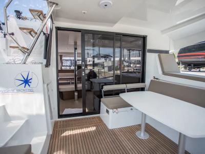 Deck of Ariel 3, a Lagoon 42 catamaran at Baan Salak Phet, Thailand