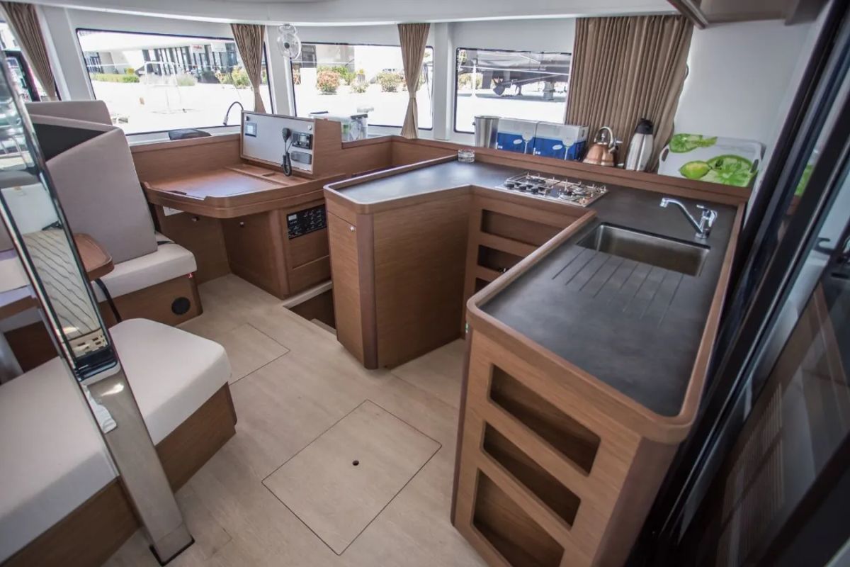 Galley of Ariel 3, a Lagoon 42 catamaran at Baan Salak Phet, Thailand
