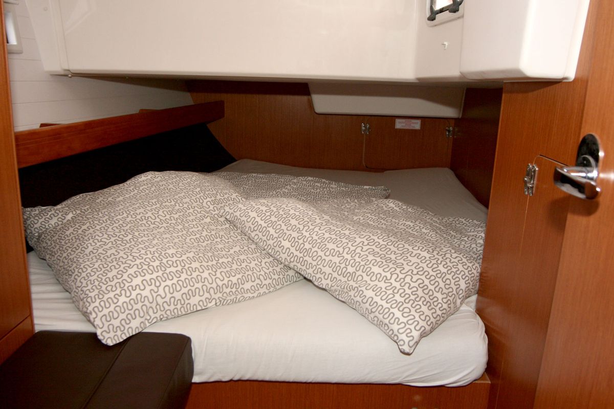 Cabin on Raven, a Bavaria Cruiser 41 sailboat at Grad Pula, Croatia
