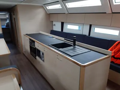 Galley of DINGAČ, a D&D Kufner 50 sailboat at Punat, Croatia