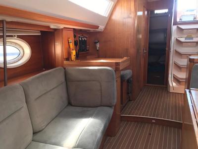 Salon of Alboran XXVI Piñacolada, a Elan Impression 434 sailboat at es Jonquet, Spain