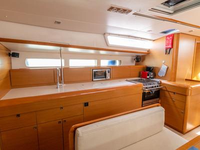Galley of Promise, a Jeanneau Sun Odyssey 509 sailboat at Athens, Greece