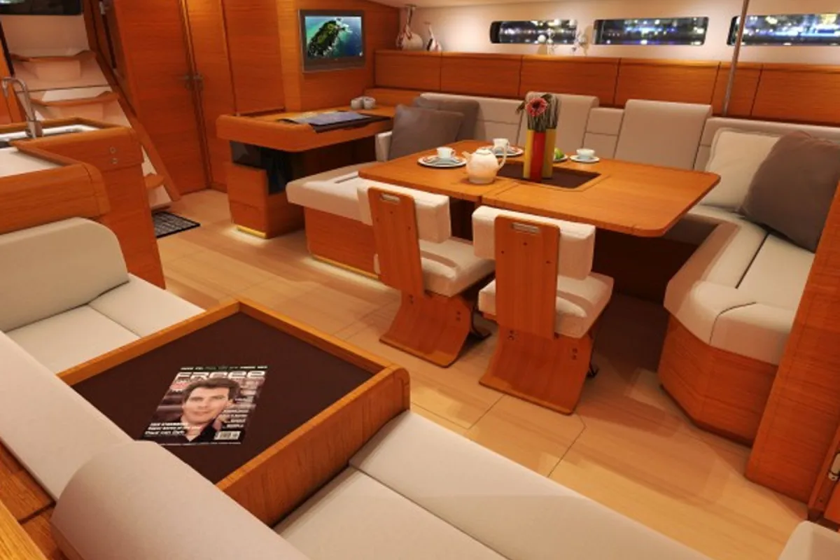 Salon of Promise, a Jeanneau Sun Odyssey 509 sailboat at Athens, Greece