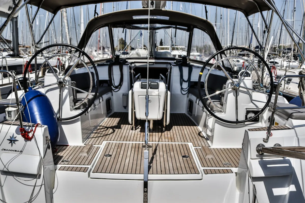 Salon of Promise, a Jeanneau Sun Odyssey 509 sailboat at Athens, Greece