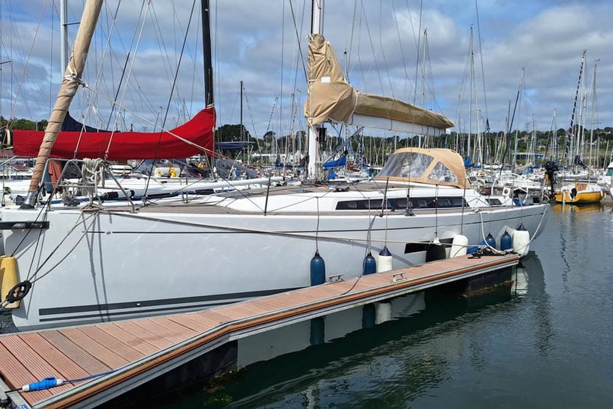 Exterior view of Placebo, a Cantiere Del Pardo (Grand Soleil) Grand Soleil 39 sailboat at La Rochelle, France