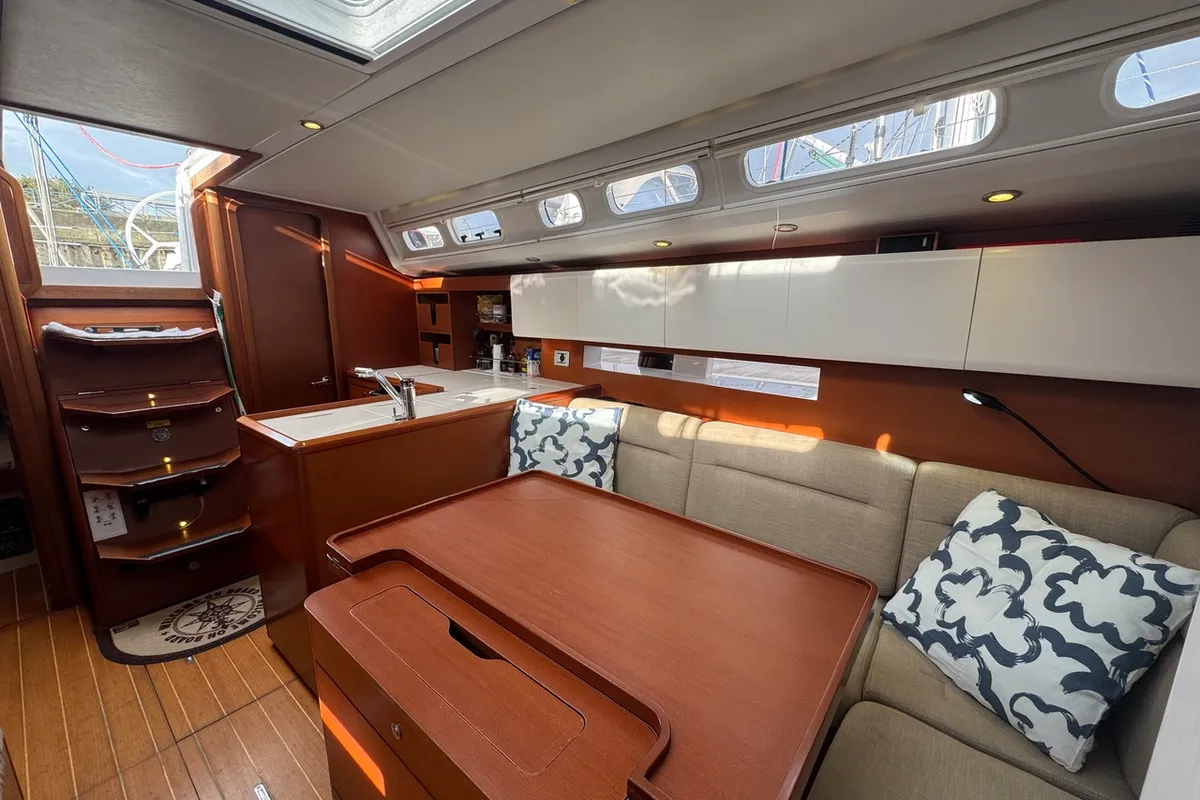 Salon of Placebo, a Cantiere Del Pardo (Grand Soleil) Grand Soleil 39 sailboat at La Rochelle, France