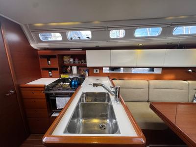 Galley of Placebo, a Cantiere Del Pardo (Grand Soleil) Grand Soleil 39 sailboat at La Rochelle, France