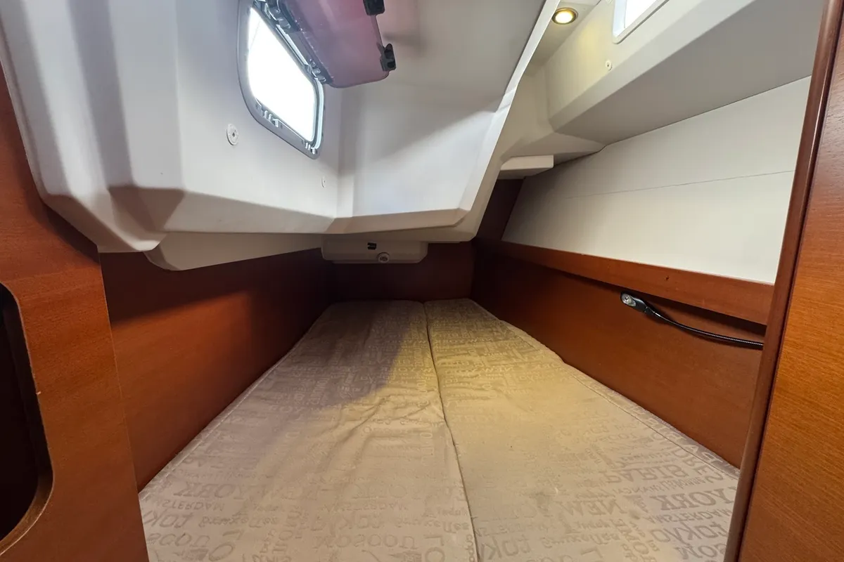 Cabin on Placebo, a Cantiere Del Pardo (Grand Soleil) Grand Soleil 39 sailboat at La Rochelle, France