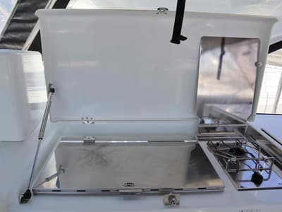 Galley of Sun Rise I, a Jeanneau Sun Loft 47 sailboat at Athens, Greece
