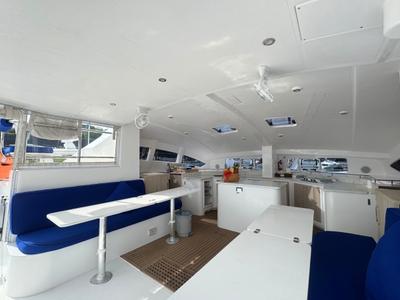 Salon of Gauthai, a Island Spirit Yachts Island Spirit 410 catamaran at Mai Khao, Thailand