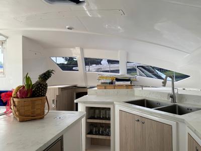 Galley of Gauthai, a Island Spirit Yachts Island Spirit 410 catamaran at Mai Khao, Thailand