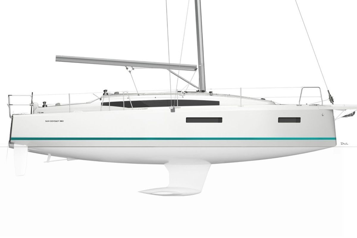 Sunsail 38.0 Premium, a Jeanneau Sun Odyssey 380 sailboat at Cannigione, Italy