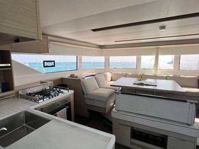 Galley of Nowo, a Lagoon 51 catamaran at Eden Island Marina, Seychelles