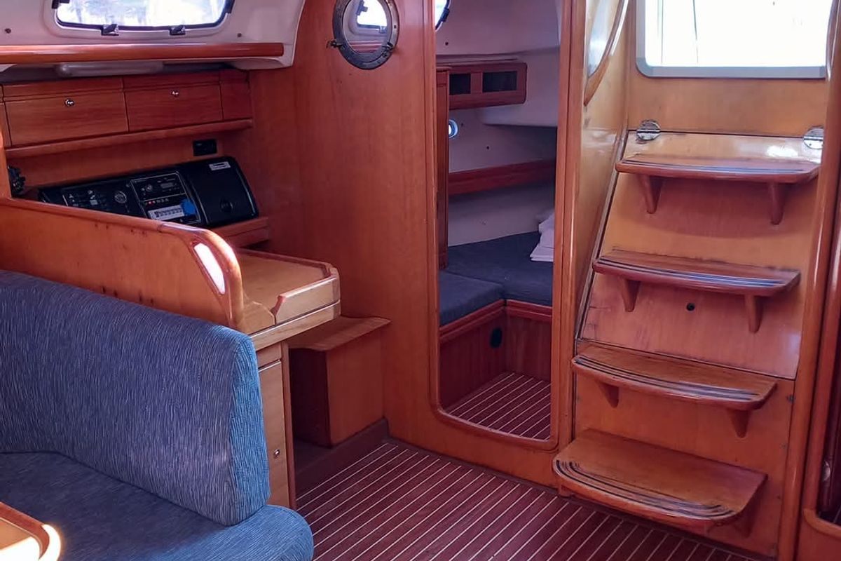 Salon of Prestige M48, a Bavaria 46 Cruiser sailboat at Grad Trogir, Croatia