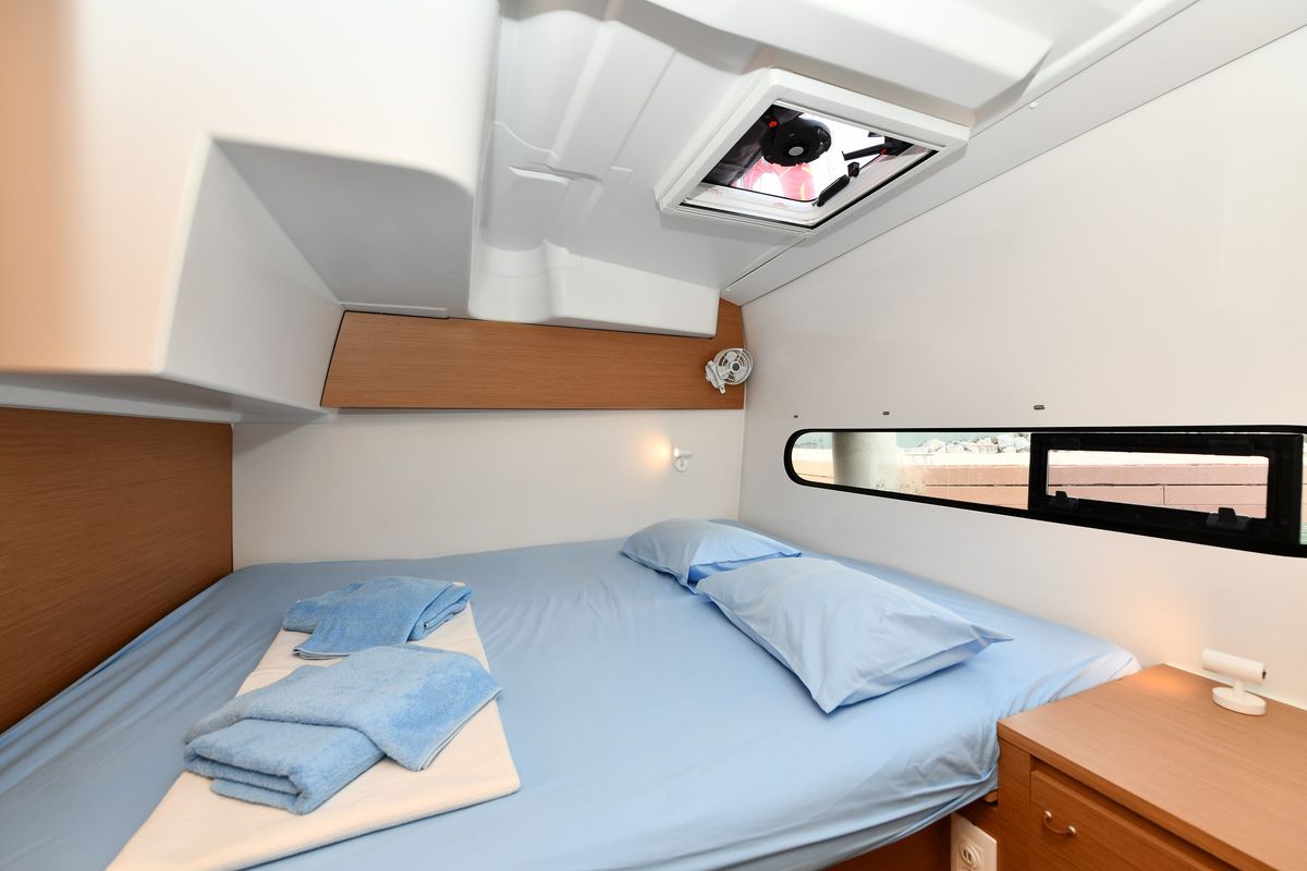 Cabin on Patara, a Excess 11 - 4 + 1 + 1 cab. catamaran at Fethiye, Turkey