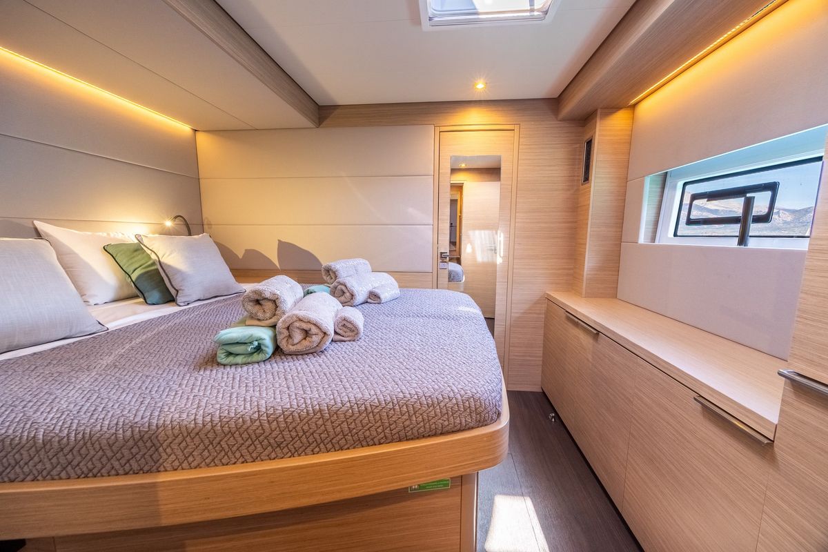 Cabin on HUMBLE ONE, a Lagoon 55 catamaran at Municipal Unit of Lefkada, Greece