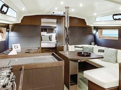 Salon of Salt Shaker, a Beneteau Oceanis 41.1 sailboat at Kos, Greece