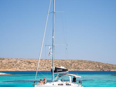 Exterior view of Salt Shaker, a Beneteau Oceanis 41.1 sailboat at Kos, Greece