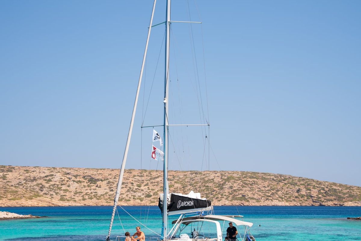 Exterior view of Salt Shaker, a Beneteau Oceanis 41.1 sailboat at Kos, Greece