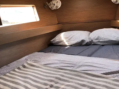 Cabin on Salt Shaker, a Beneteau Oceanis 41.1 sailboat at Kos, Greece