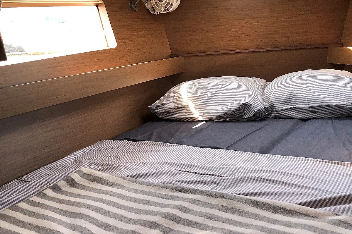 Cabin on Salt Shaker, a Beneteau Oceanis 41.1 sailboat at Kos, Greece