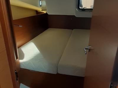 Cabin on Silvana D, a Jeanneau Sun Odyssey 440 sailboat at Olbia, Italy