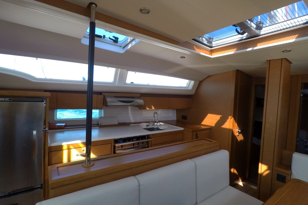 Galley of Kymo, a Jeanneau 54 sailboat at Volos Municipality, Greece