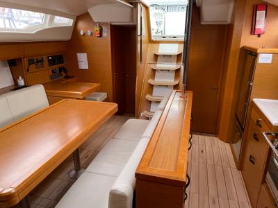 Salon of Kymo, a Jeanneau 54 sailboat at Volos Municipality, Greece