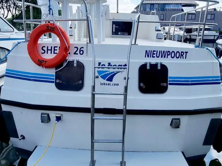 Exterior view of Sheba, a Cygnet Sheba motorboat at Guipry-Messac, France
