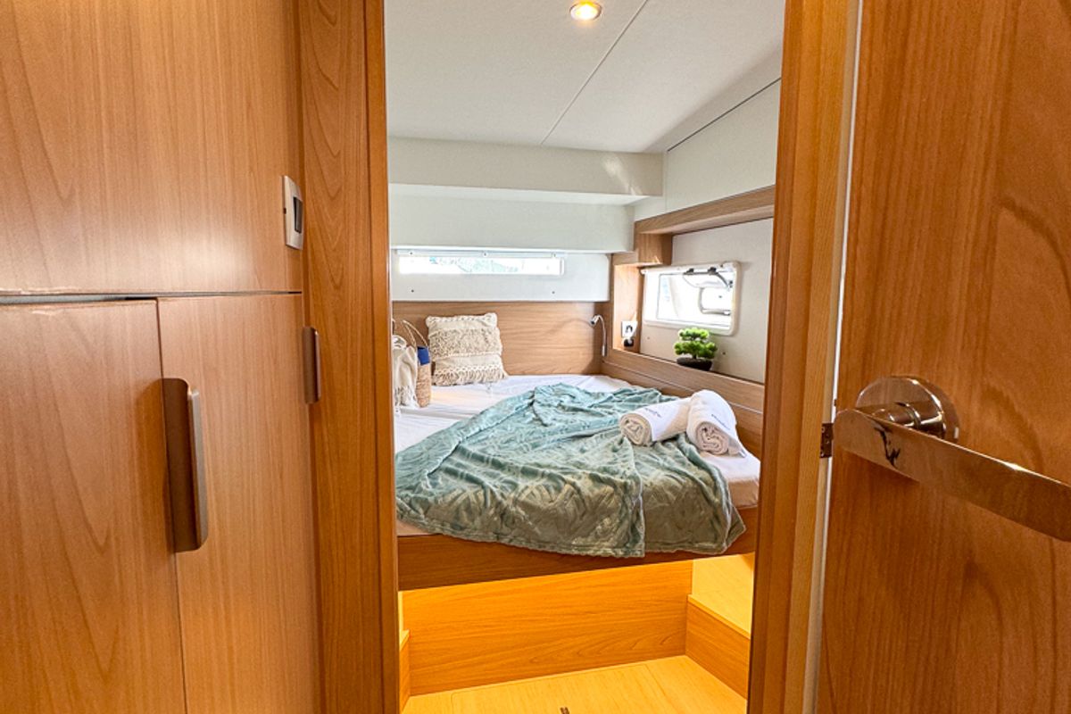 Cabin on Merlot, a Bali 4.2 catamaran at Pirovac, Croatia