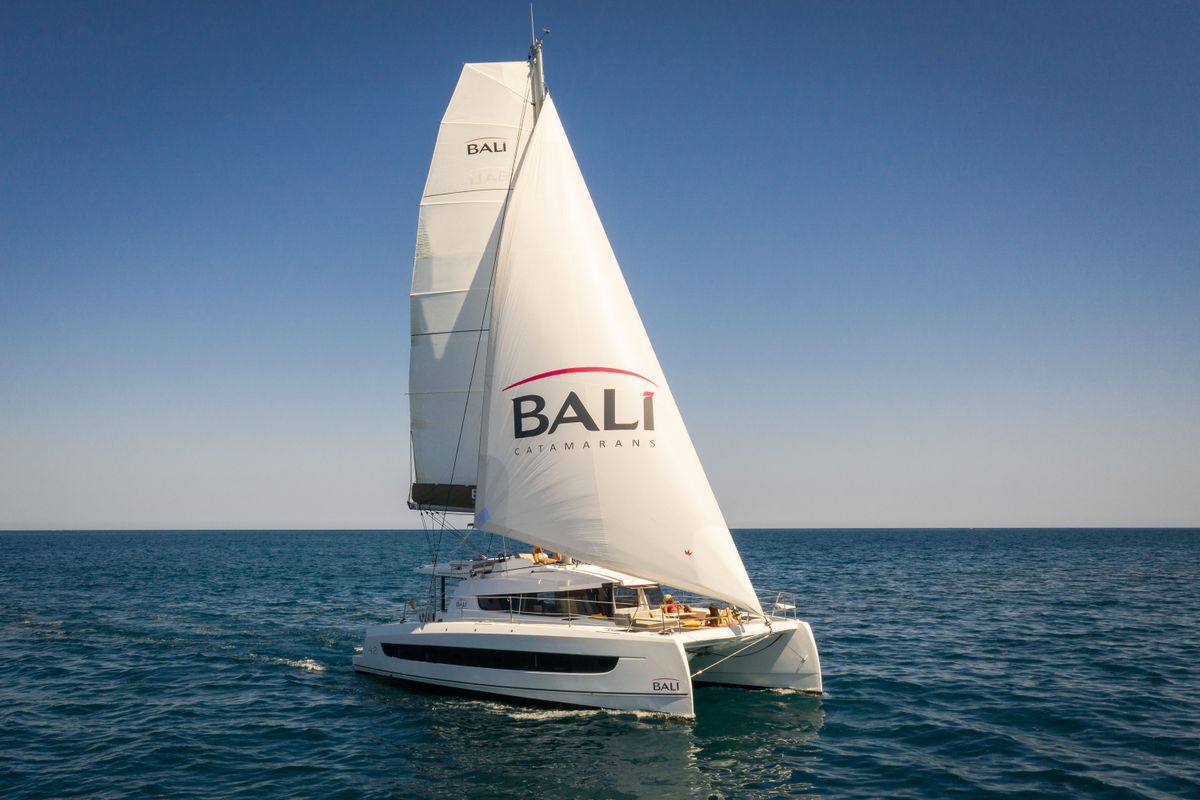 Exterior view of Merlot, a Bali 4.2 catamaran at Pirovac, Croatia
