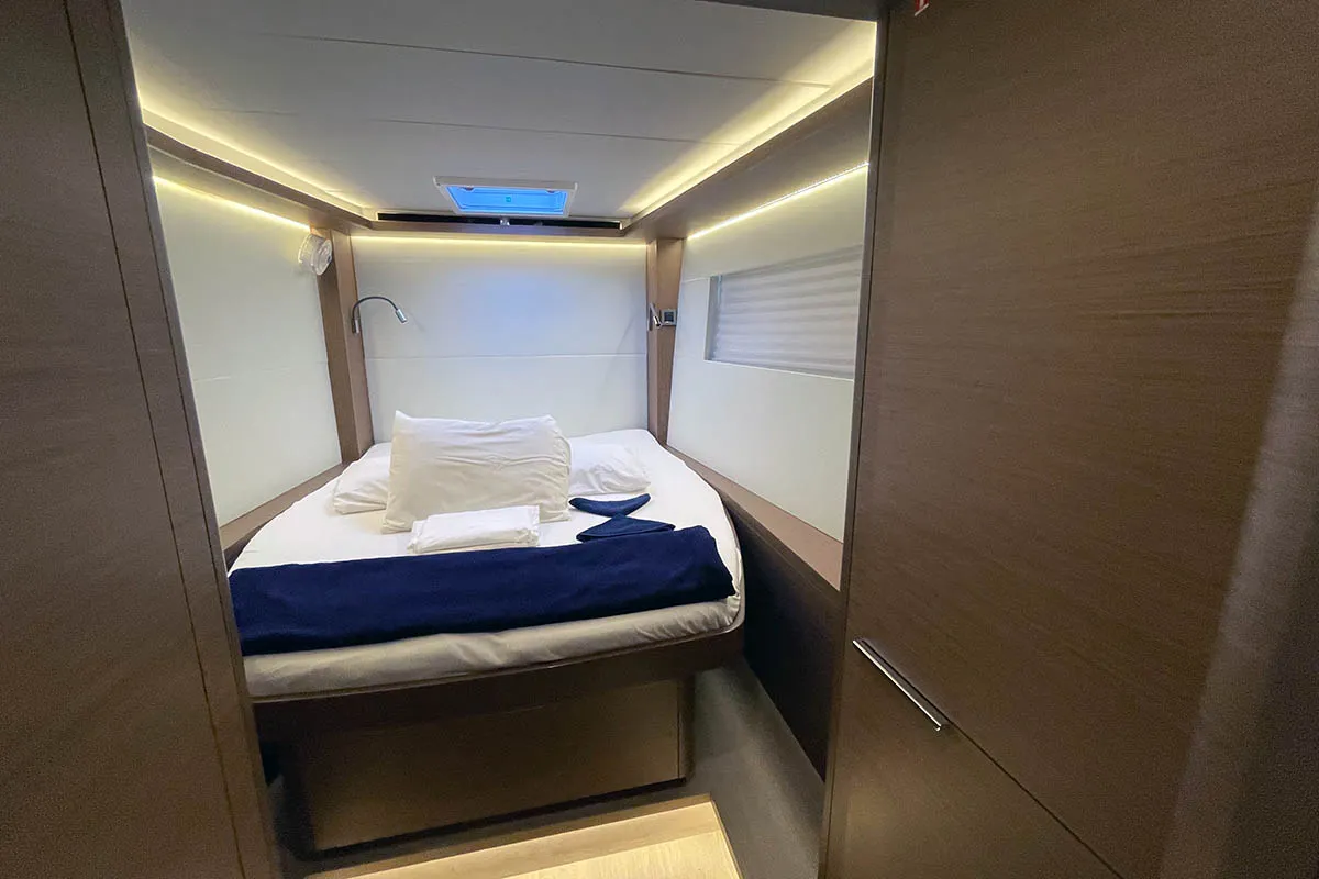 Cabin on Kasper, a Lagoon 50 catamaran at Seget Donji, Croatia
