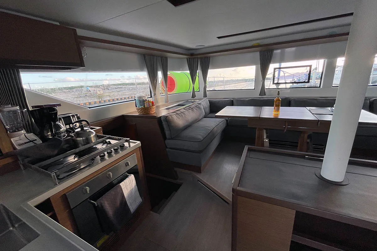 Galley of Kasper, a Lagoon 50 catamaran at Seget Donji, Croatia