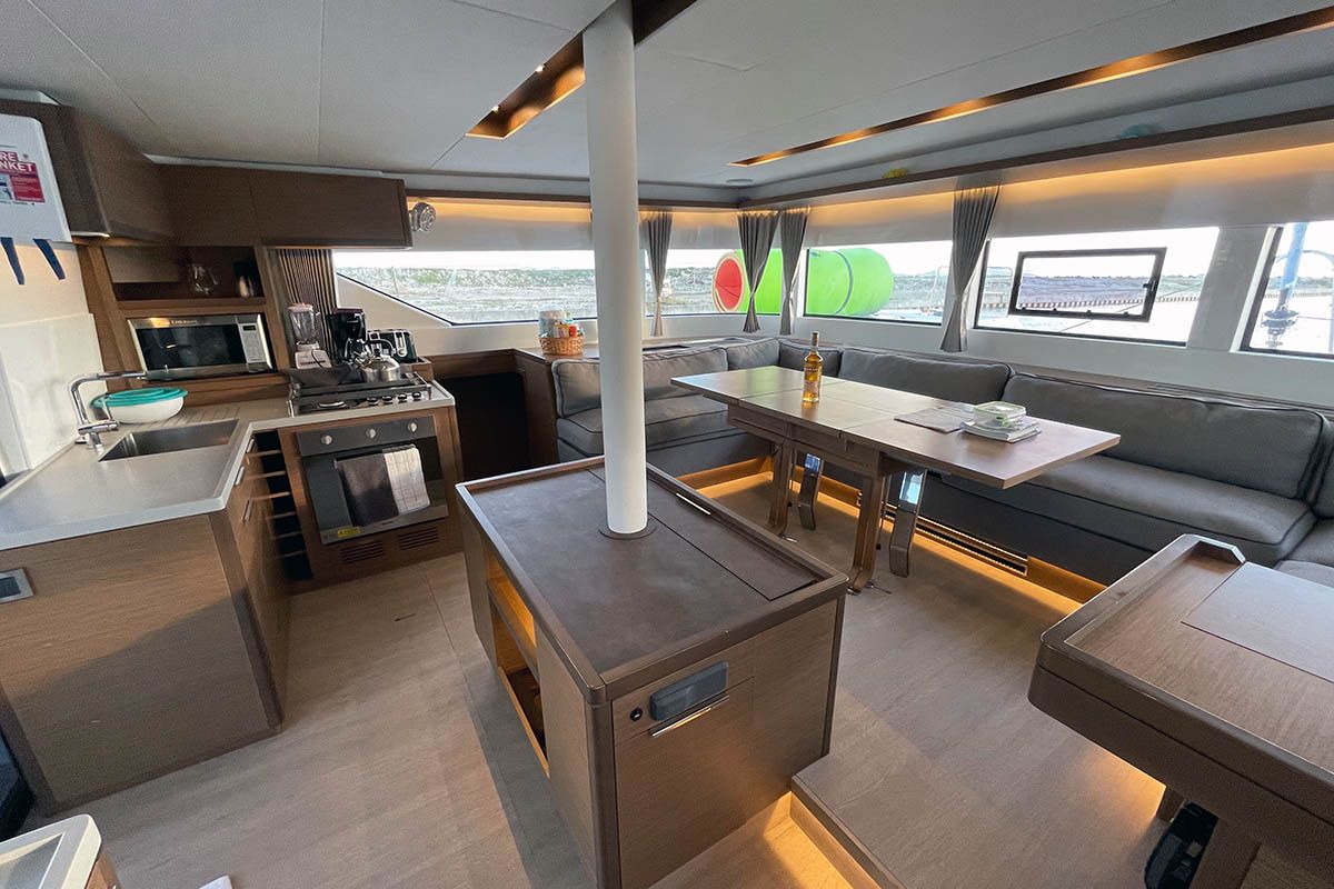 Salon of Kasper, a Lagoon 50 catamaran at Seget Donji, Croatia