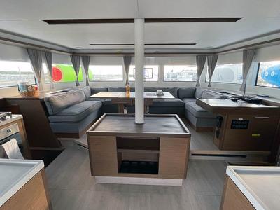 Salon of Kasper, a Lagoon 50 catamaran at Seget Donji, Croatia