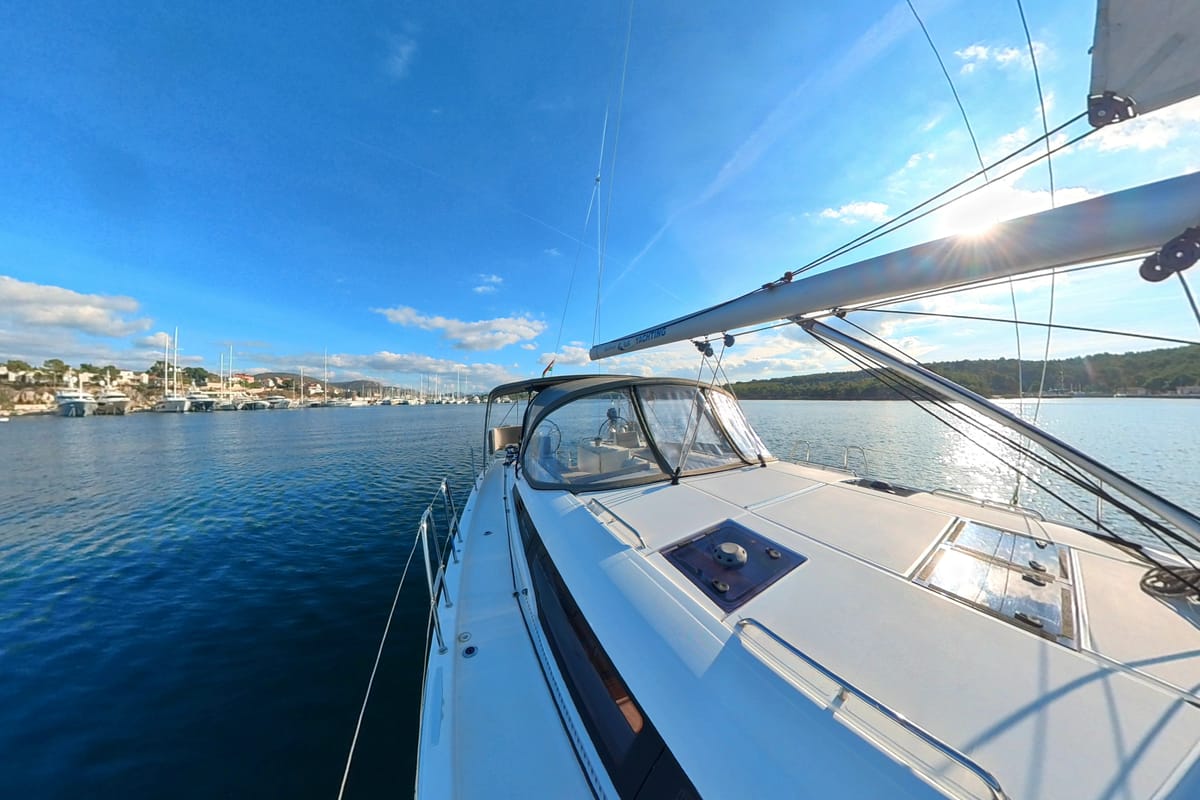 Blue Dream, a Jeanneau 54 sailboat at Pirovac, Croatia