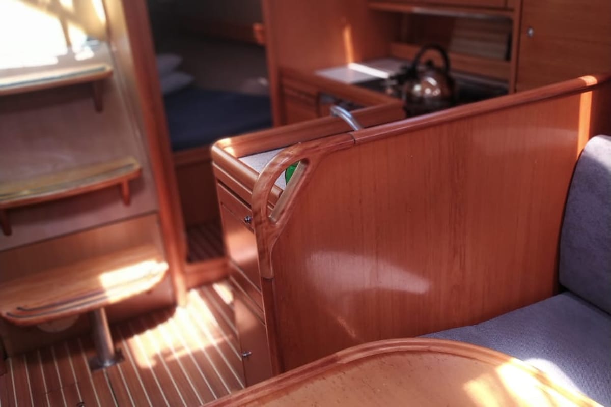Galley of Seasail, a Bavaria Cruiser 33 sailboat at Municipal Unit of Lefkada, Greece