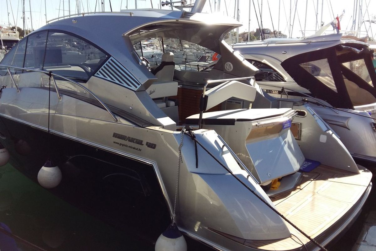 Exterior view of Eva 2, a Grginić jahte Mirakul 40 yacht at Grad Biograd na Moru, Croatia